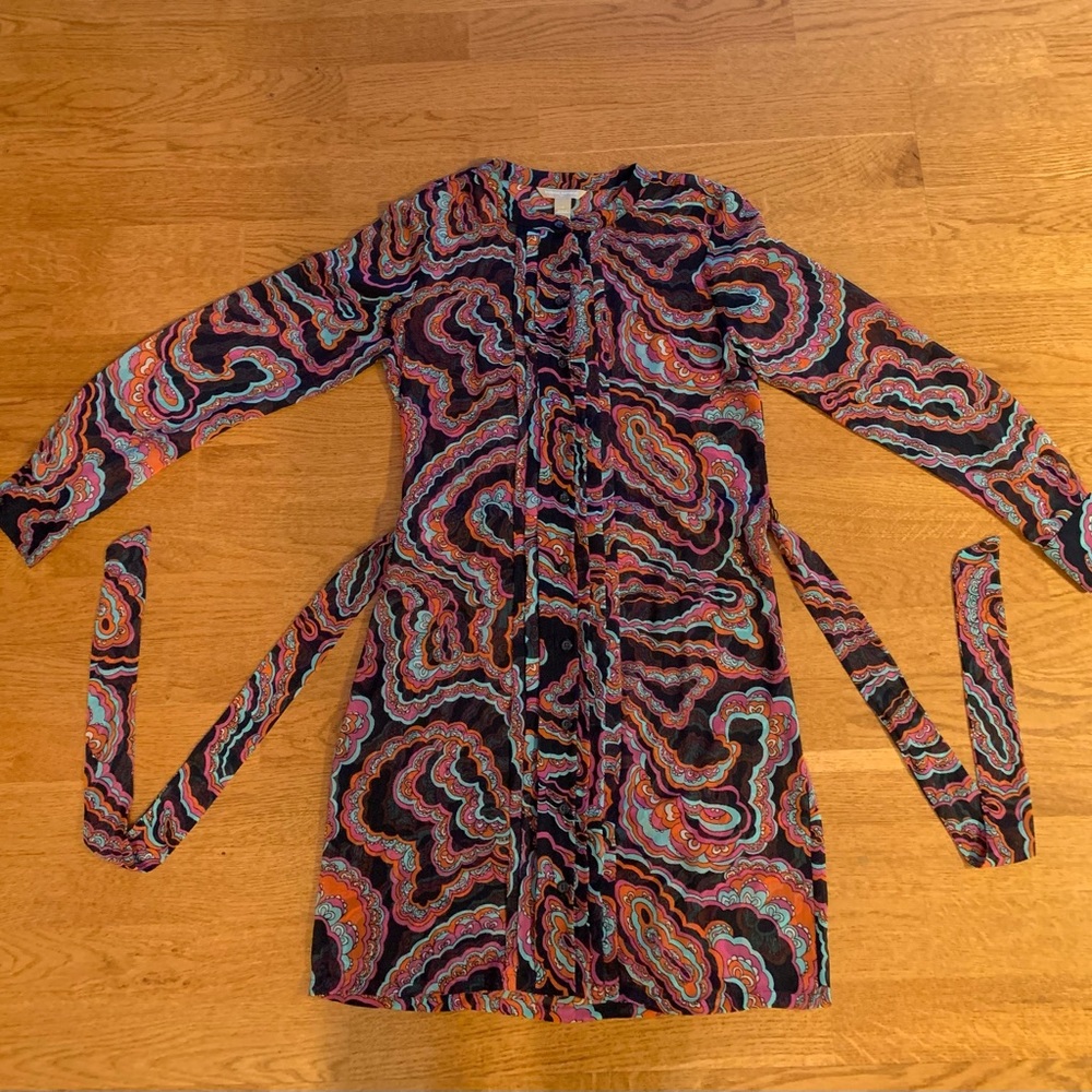 Public Republic 70’s Print,Shift Cut Dress Size 2